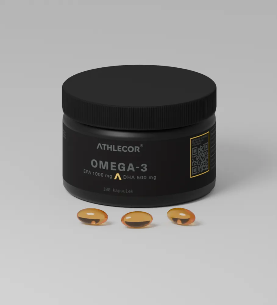 Słoik Omega-3, 100 kapsułek softgel