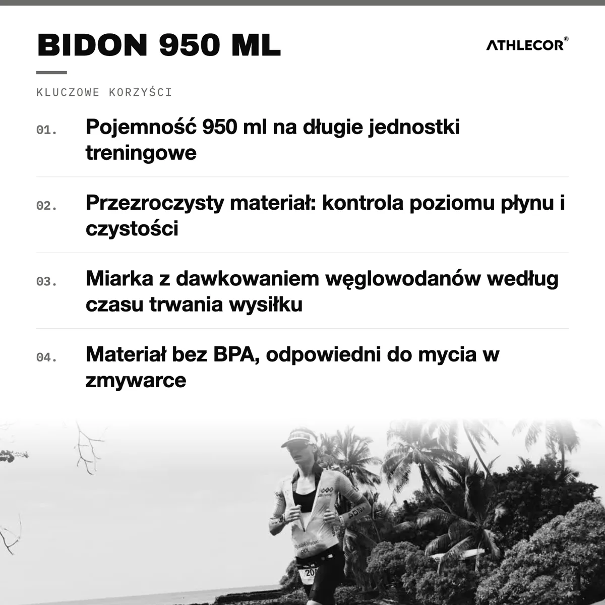 Kluczowe korzyści: Bidon 950 ml